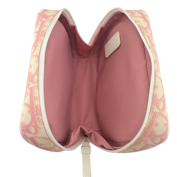 Christian Dior Pink Trotter Monogram 2 Denim Wristlet Pouch - Picture 7 of 16